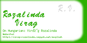 rozalinda virag business card